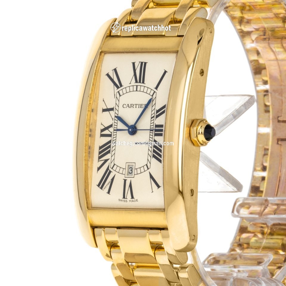 Cartier Tank Americaine Mens watch Unisex Automatic Yellow gold W26031K2  1740 2