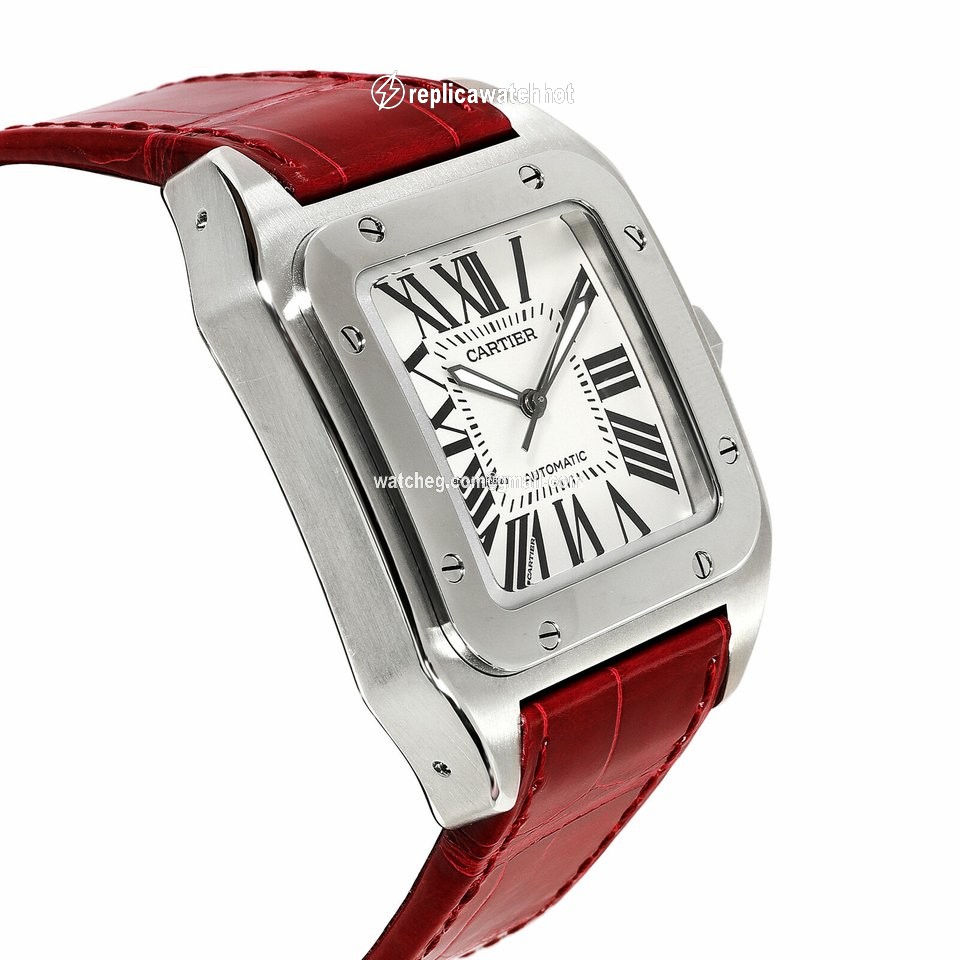 Cartier Santos 100 Mens watch Unisex Automatic Steel 100 W20073X8 2