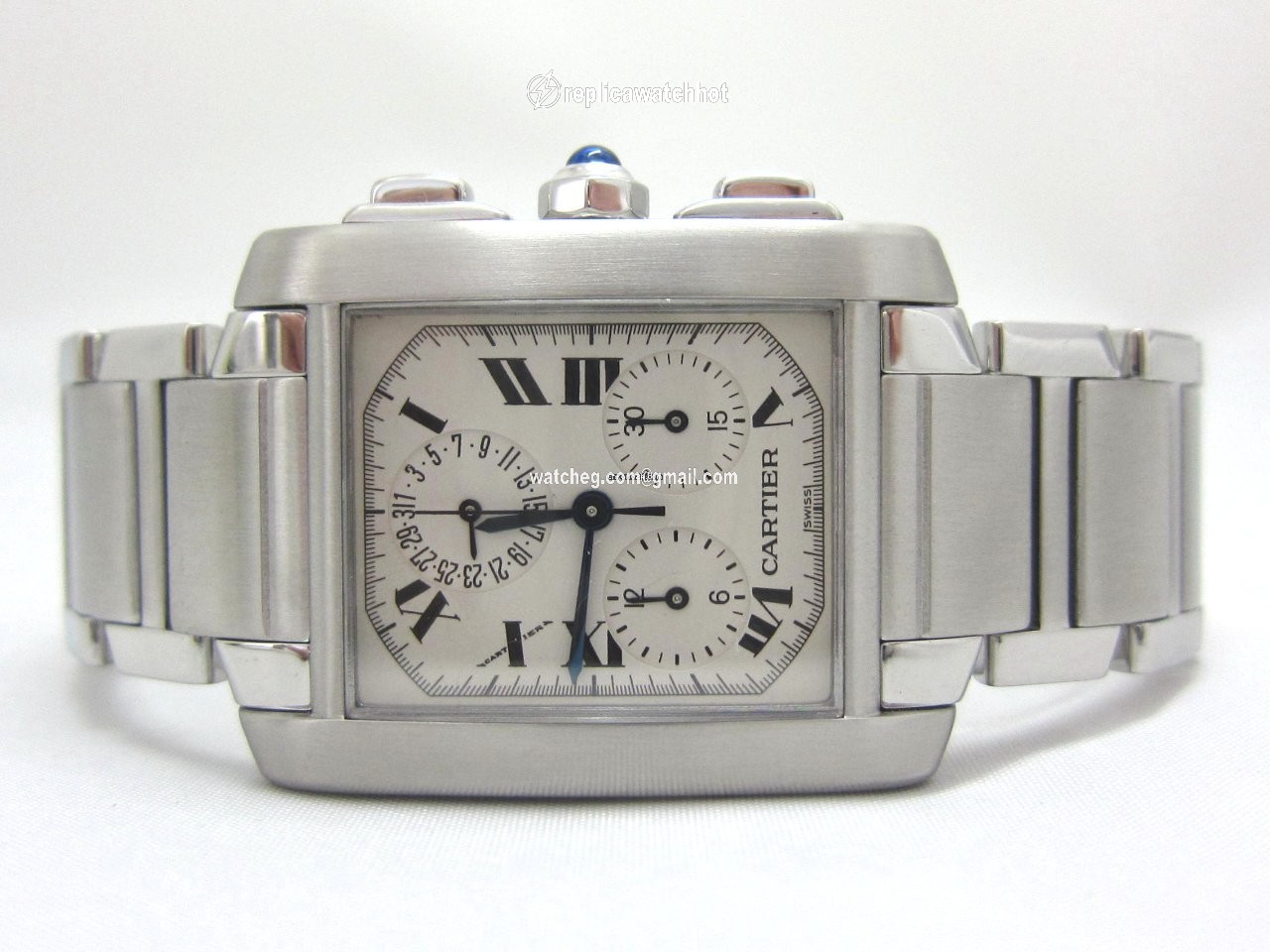 Cartier Tank Francaise Mens watch Unisex Quartz Steel Ref.Nr.2303 2