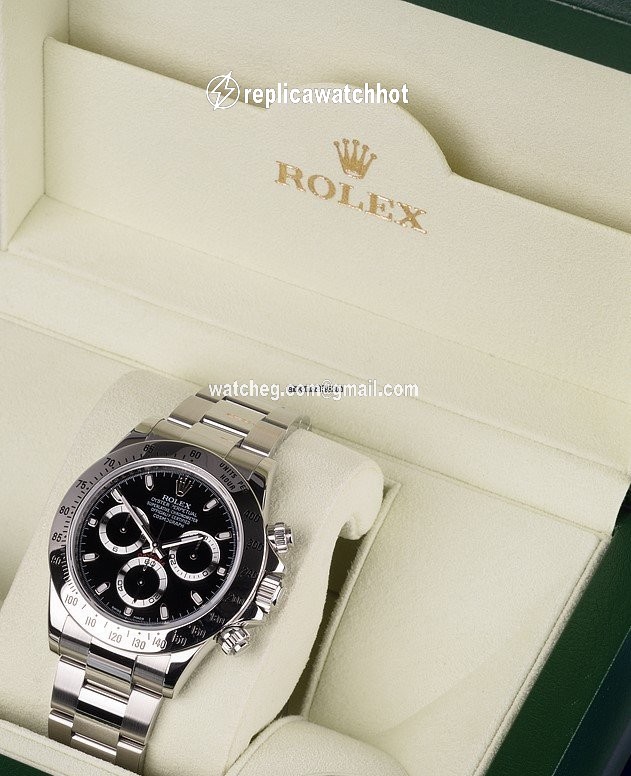Rolex Daytona Mens watch Unisex Steel Automatic 116520 blk 2