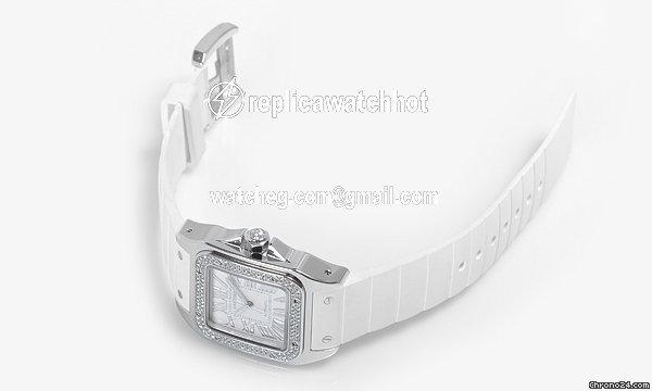 Cartier Santos 100 Womens watch Automatic White gold WM50460M 2