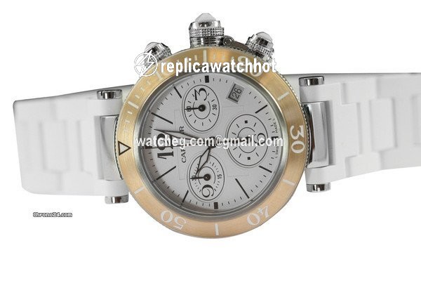 Cartier Pasha Seatimer Womens watch Quartz Gold Steel W3140004 2