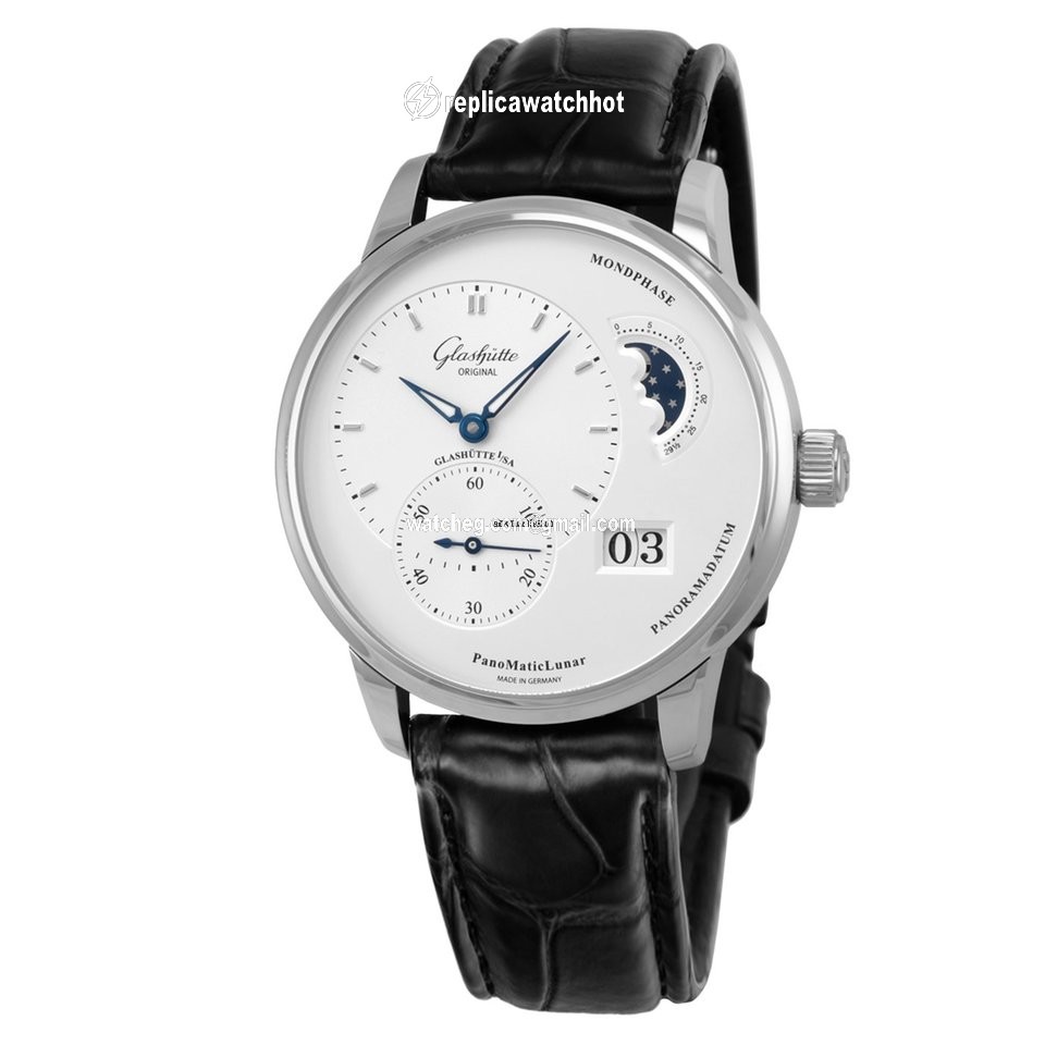 Glashtte Original PanoMaticLunar Mens watch Unisex Automatic Steel 1-90-02-42-32-05 or 90-02-42-32-05 2