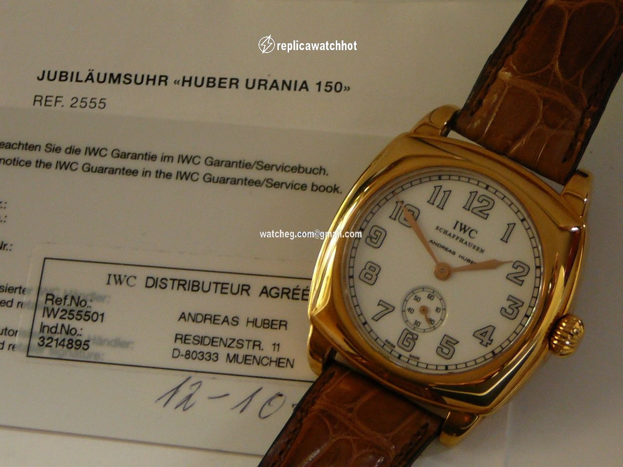 IWC Mens watch Unisex Manual winding Red gold 2555-01 2