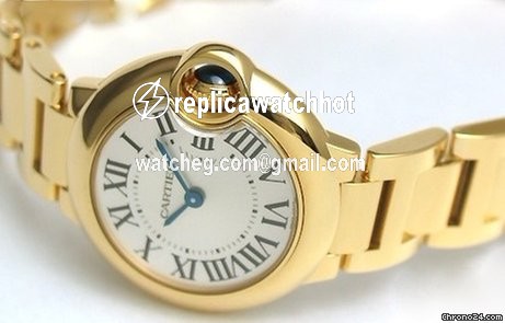 Cartier Ballon Bleu 28mm Womens watch Quartz Yellow gold W69001Z2 2