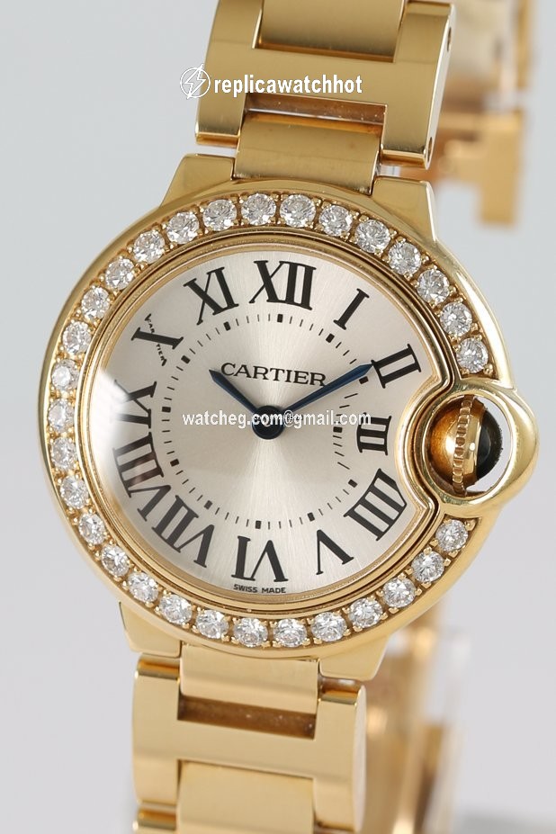 Cartier Ballon Bleu 28mm Womens watch Quartz Yellow gold WE9001Z3 2