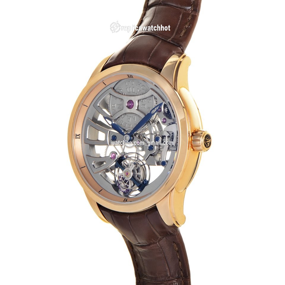Ulysse Nardin Classic Skeleton Tourbillon Mens watch Unisex Manual winding Rose gold 1706-129 2