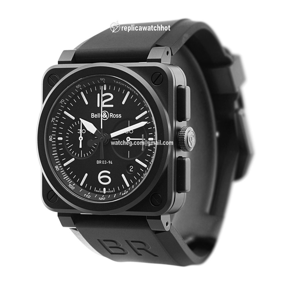 Bell & Ross BR 03-94 Chronographe Mens watch Unisex Automatic Ceramic BR0394-BL-CE 2