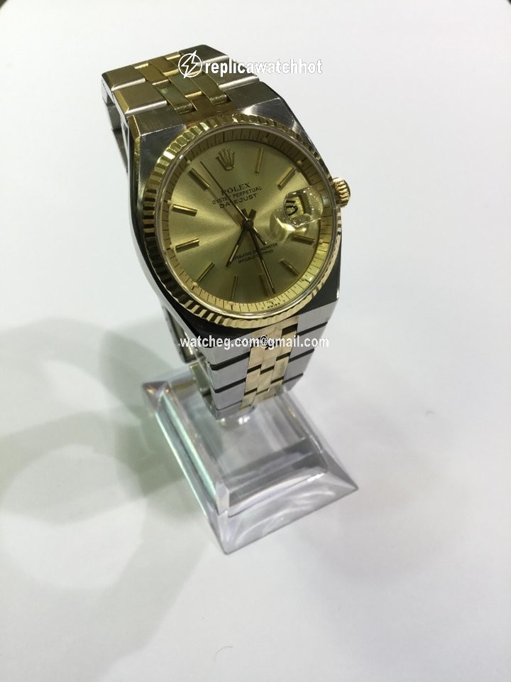Rolex Datejust 36 Mens watch Unisex Gold Steel Automatic 1630 2