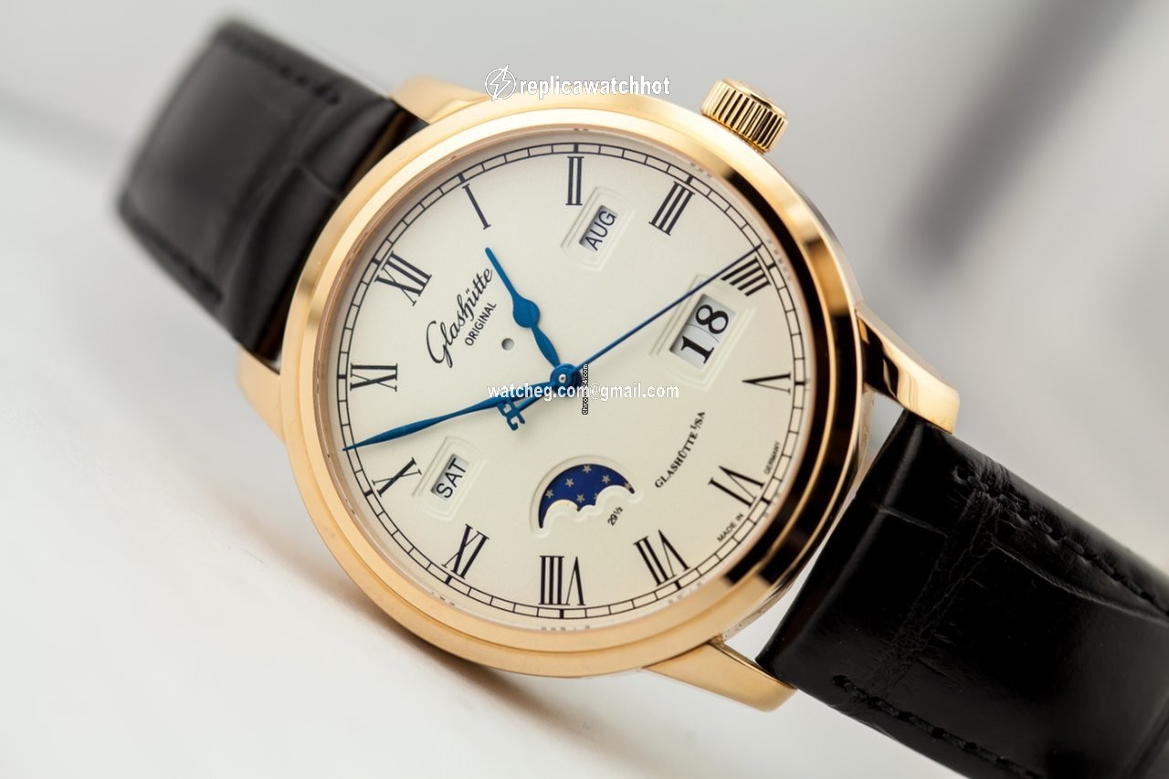 Glashtte Original Senator Perpetual Calendar Mens watch Unisex Automatic Red gold 100-02-22-05-05 2