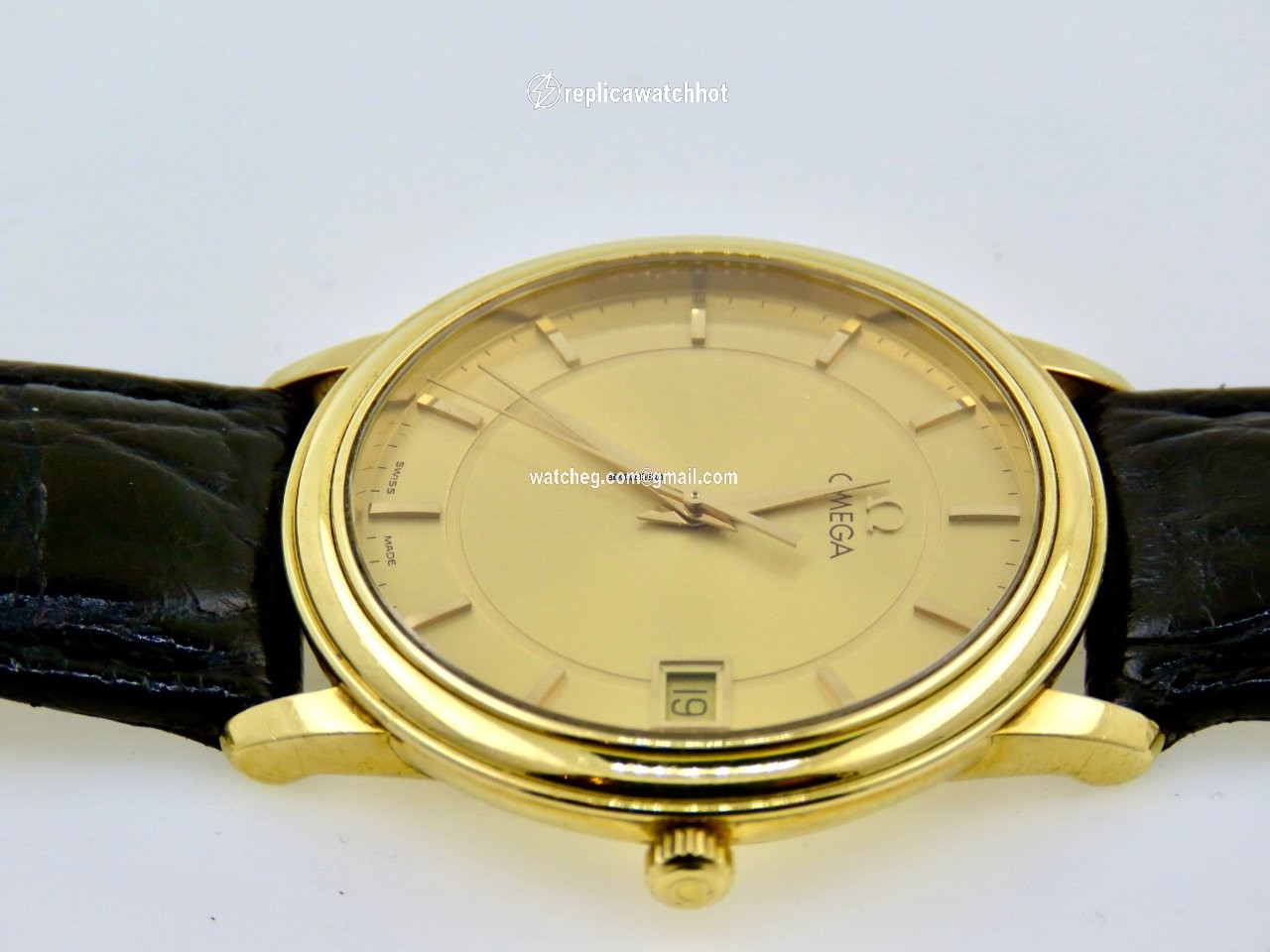 Omega Mens watch Unisex Quartz Yellow gold 46101102 2