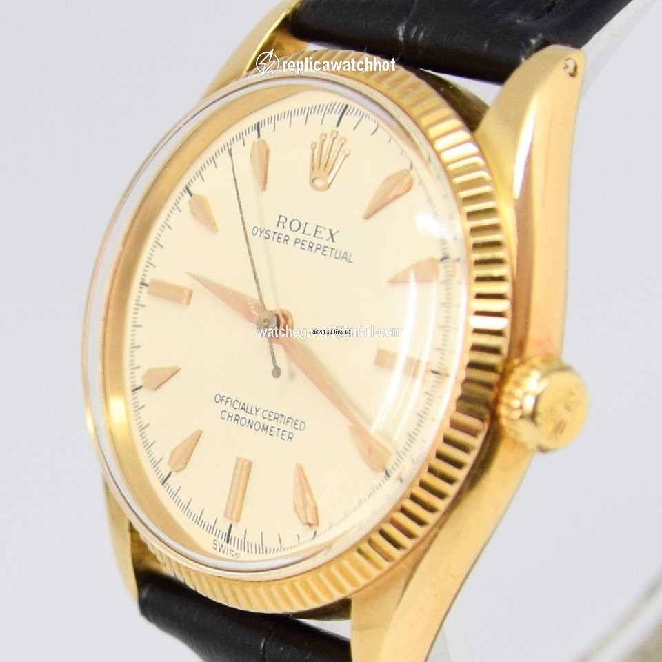 Rolex Oyster Perpetual 34 Mens watch Unisex Yellow gold Automatic 6567 2