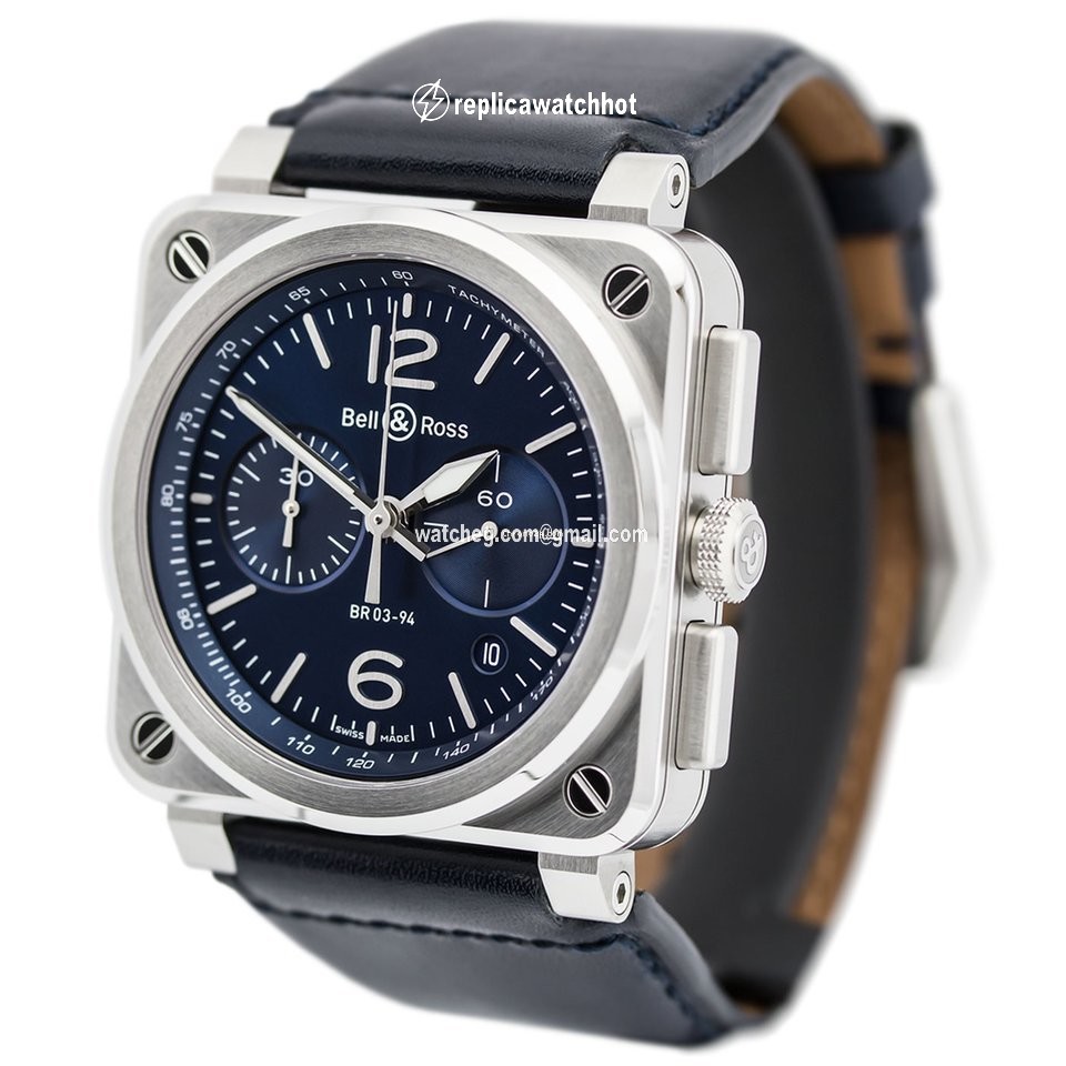 Bell & Ross BR 03-94 Chronographe Mens watch Unisex Automatic Steel BR0394-BLU-ST SCA 2