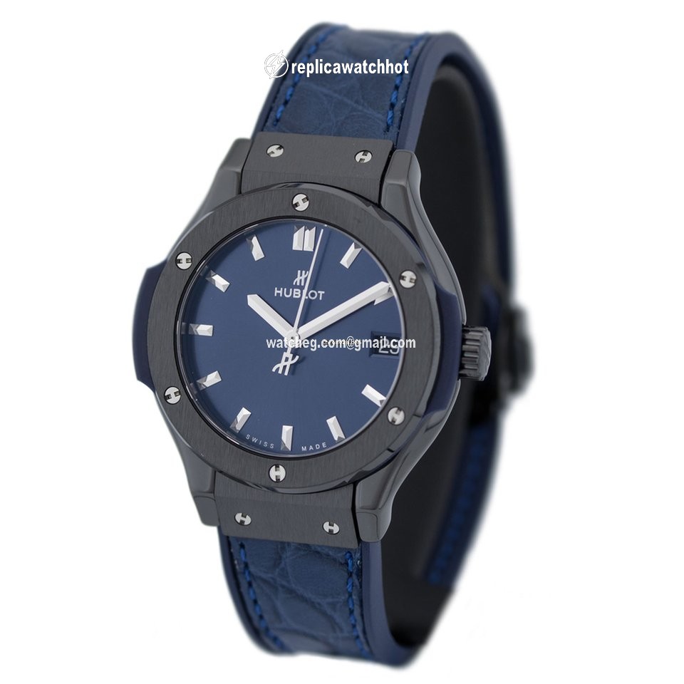 Hublot Classic Fusion Blue Womens watch Quartz Ceramic 581.CM.7170.LR 2