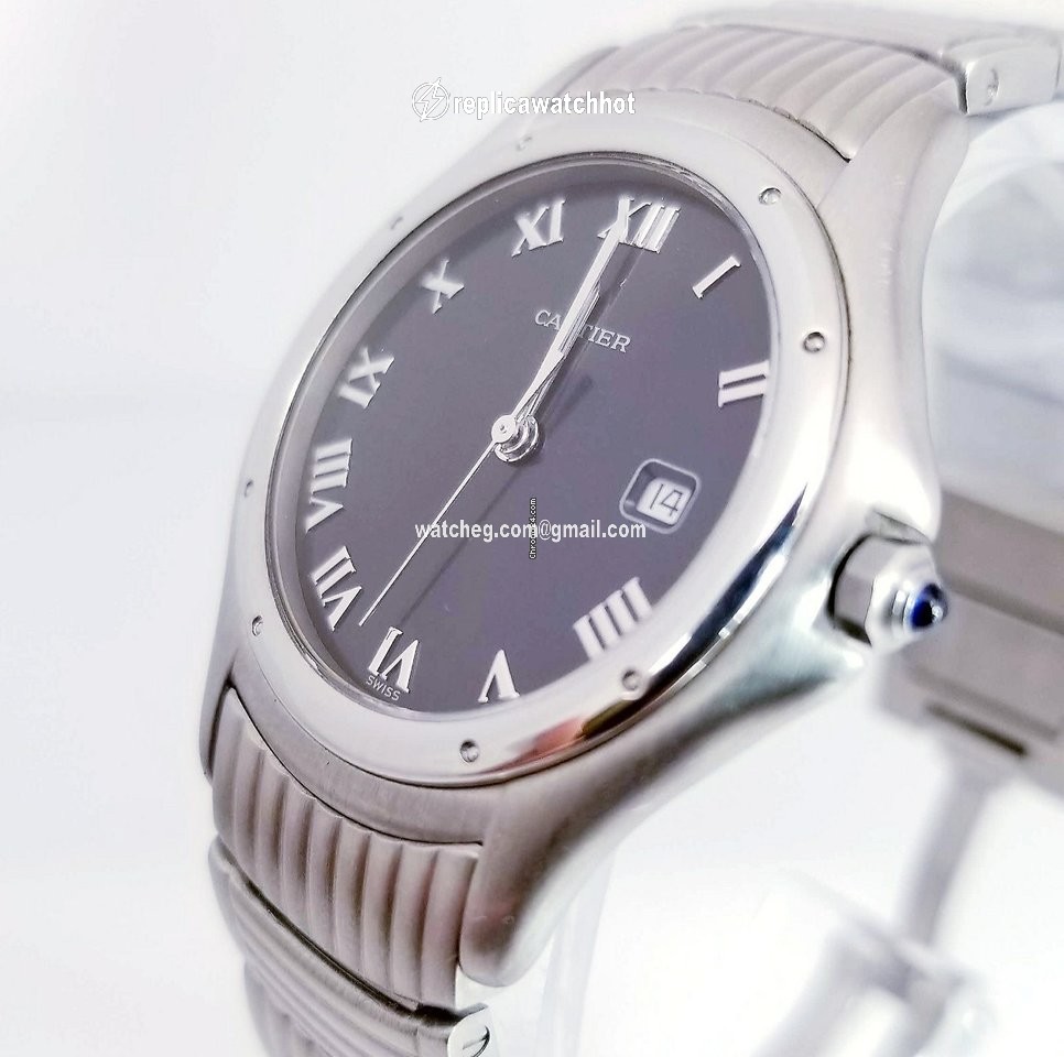 Cartier Cougar Mens watch Unisex Quartz Steel 987904C 2