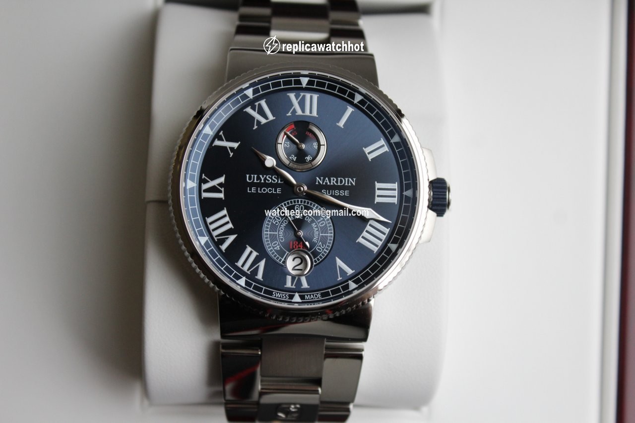 Ulysse Nardin Marine Chronometer Manufacture Mens watch Unisex Automatic Steel 1183-122-7M 43 2