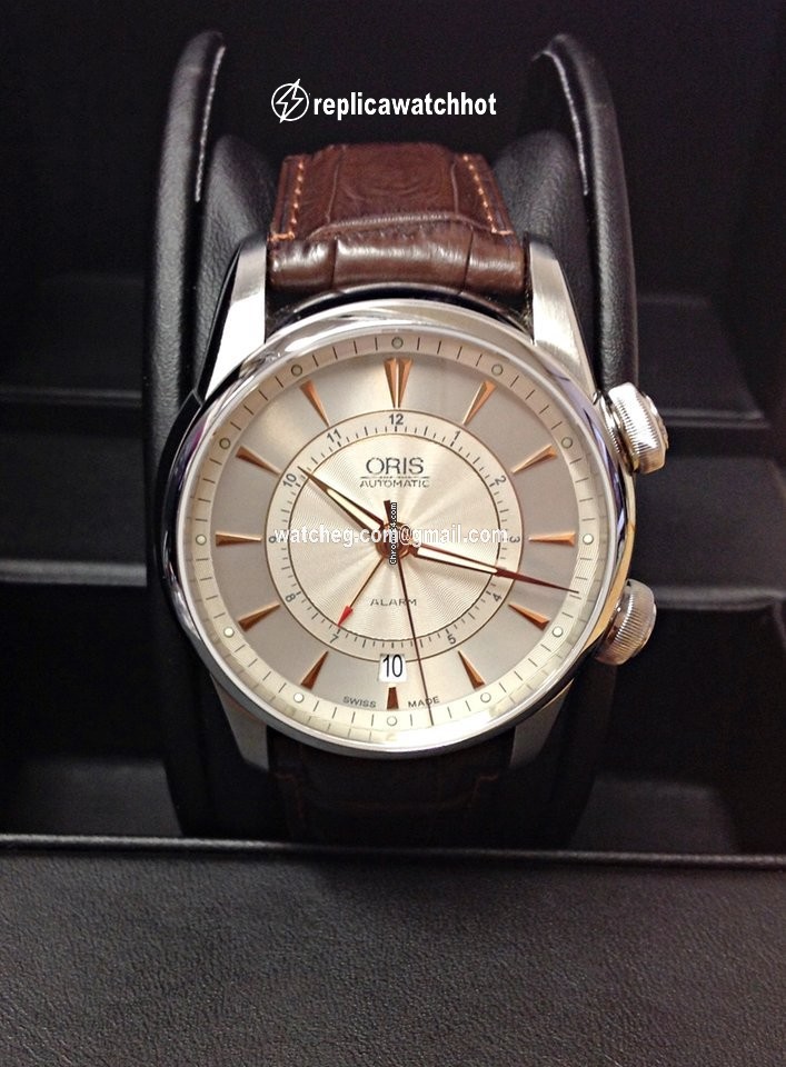 Oris Artelier Alarm Mens watch Unisex Automatic Steel 01 908 7607 4051 2