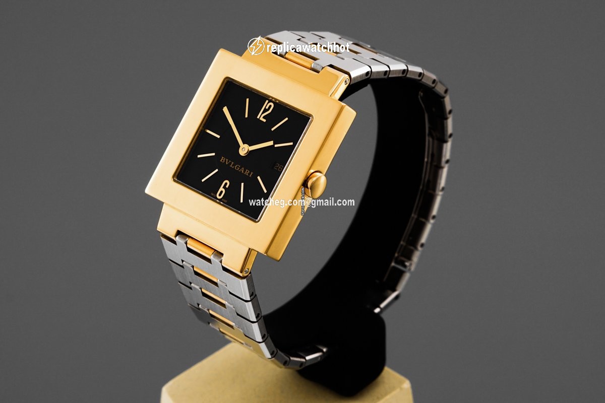 Bulgari Quadrato Mens watch Unisex Quartz Yellow gold SQ 29 G 2