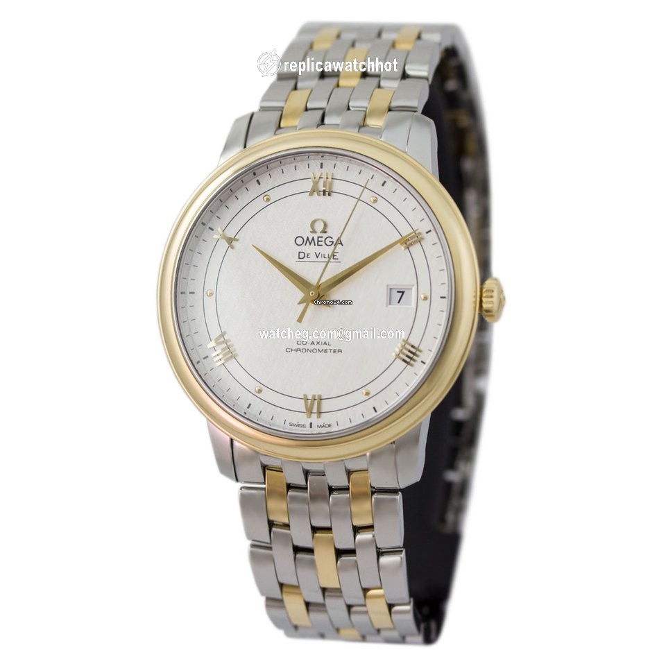 Omega De Ville Prestige Mens watch Unisex Automatic Gold Steel 424.20.40.20.02.001 2