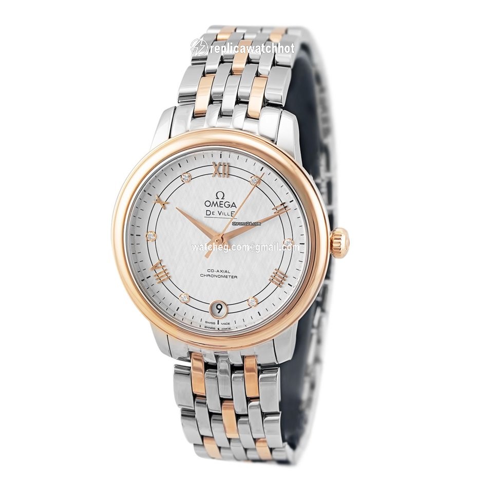 Omega De Ville Prestige Womens watch Automatic Gold Steel 424.20.33.20.52.002 2