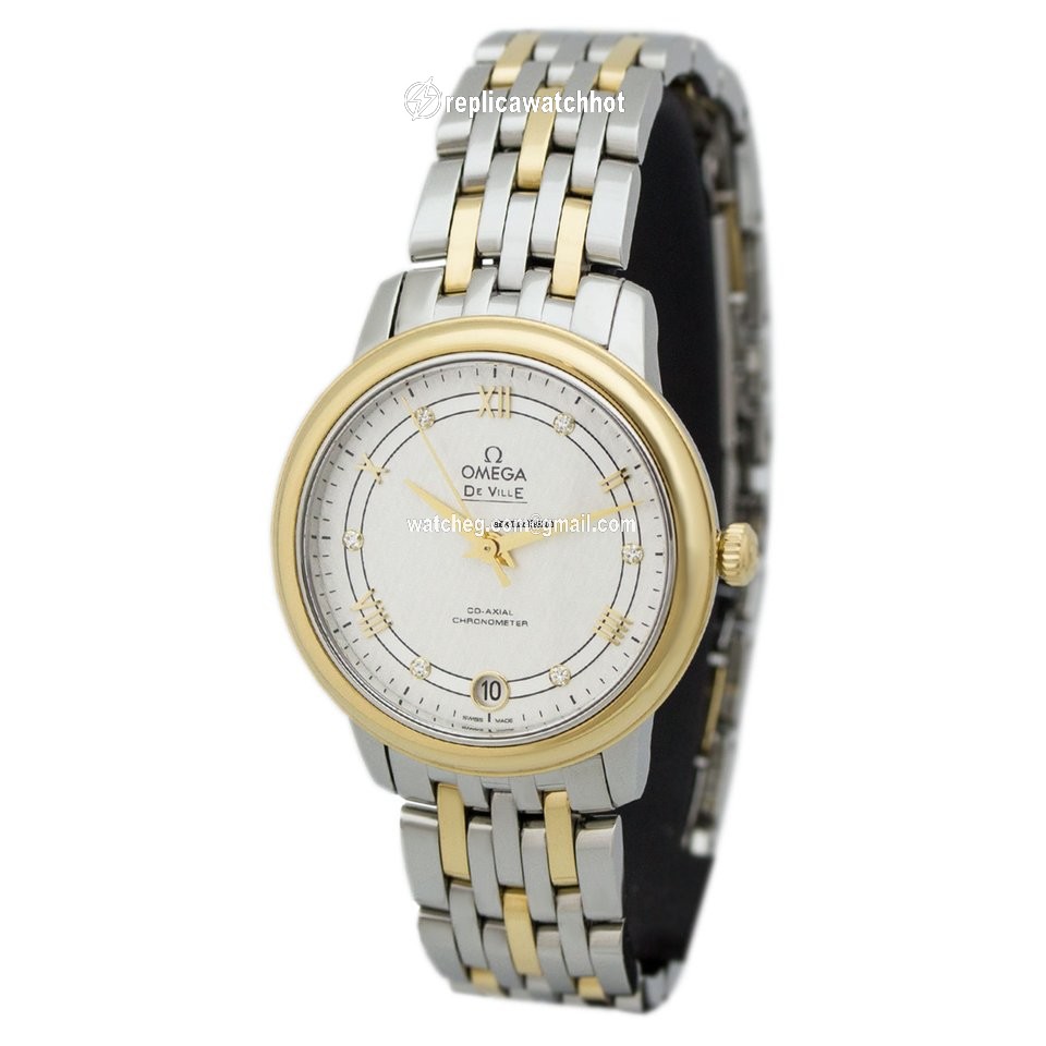 Omega De Ville Prestige Womens watch Automatic Gold Steel 424.20.33.20.52.001 2