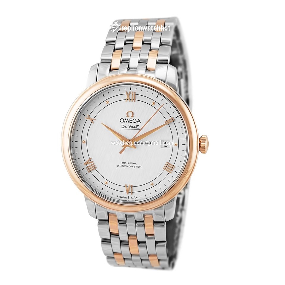 Omega De Ville Prestige Mens watch Unisex Automatic Gold Steel 424.20.40.20.02.002 2