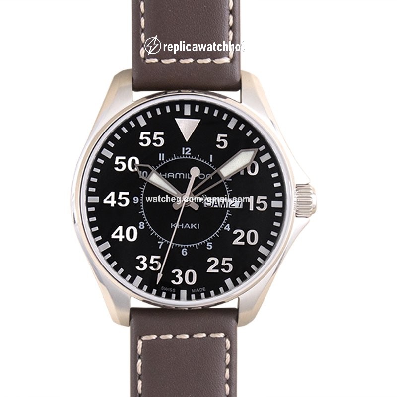 Hamilton Khaki Pilot Mens watch Unisex Quartz Steel H64611535 2