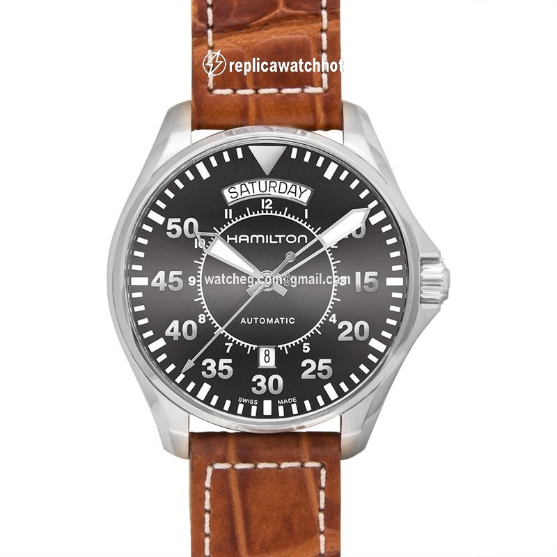 Hamilton Khaki Pilot Day Date Mens watch Unisex Automatic Steel H64615585 2