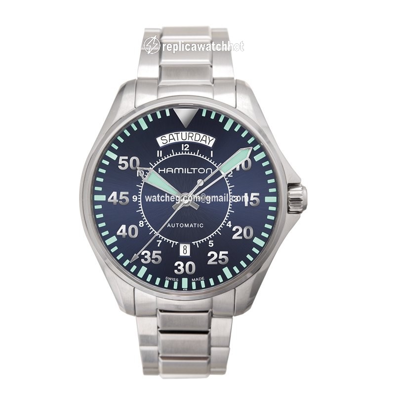 Hamilton Khaki Pilot Day Date Mens watch Unisex Automatic Steel H64615145 2