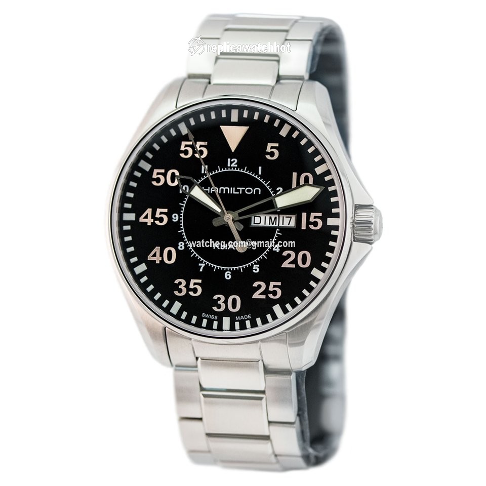 Hamilton Khaki Pilot Mens watch Unisex Quartz Steel H64611135 2
