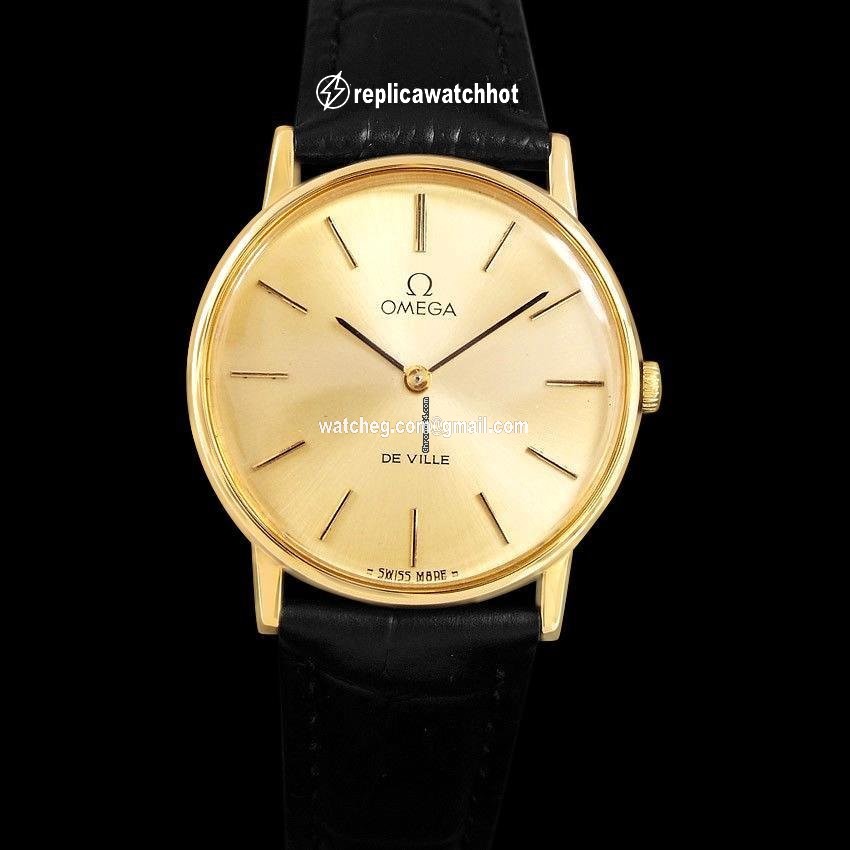 Omega De Ville Mens watch Unisex Manual winding Gold Steel 6332 2