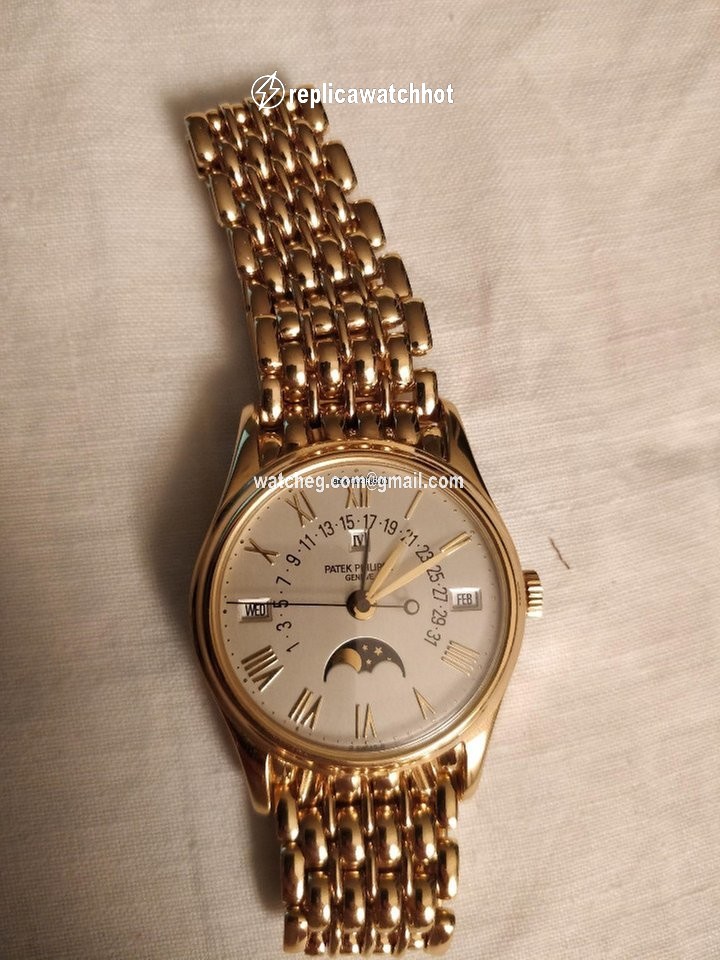 Patek Philippe Perpetual Calendar Mens watch Unisex Automatic Yellow gold 5050J 2
