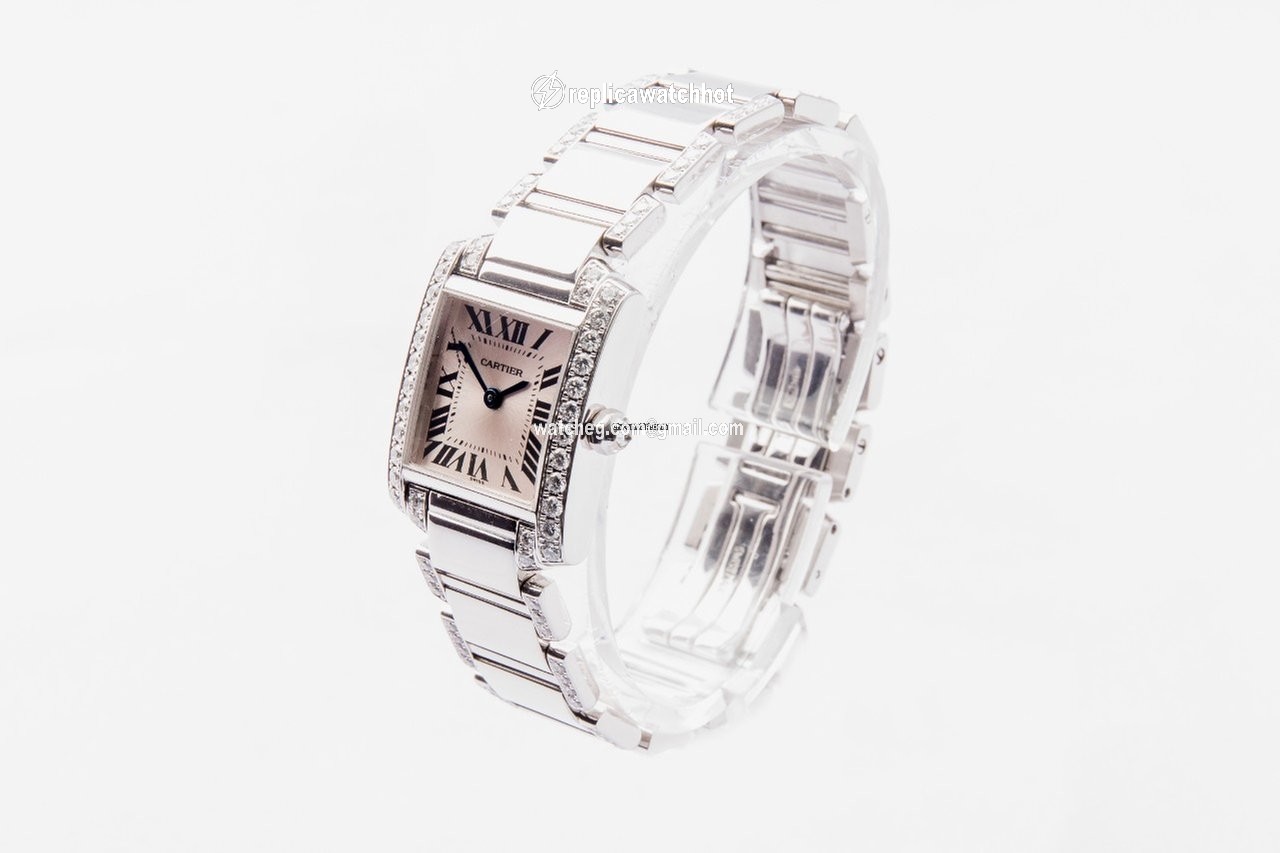 Cartier Tank Francaise Womens watch Quartz White gold WE1002SF 2