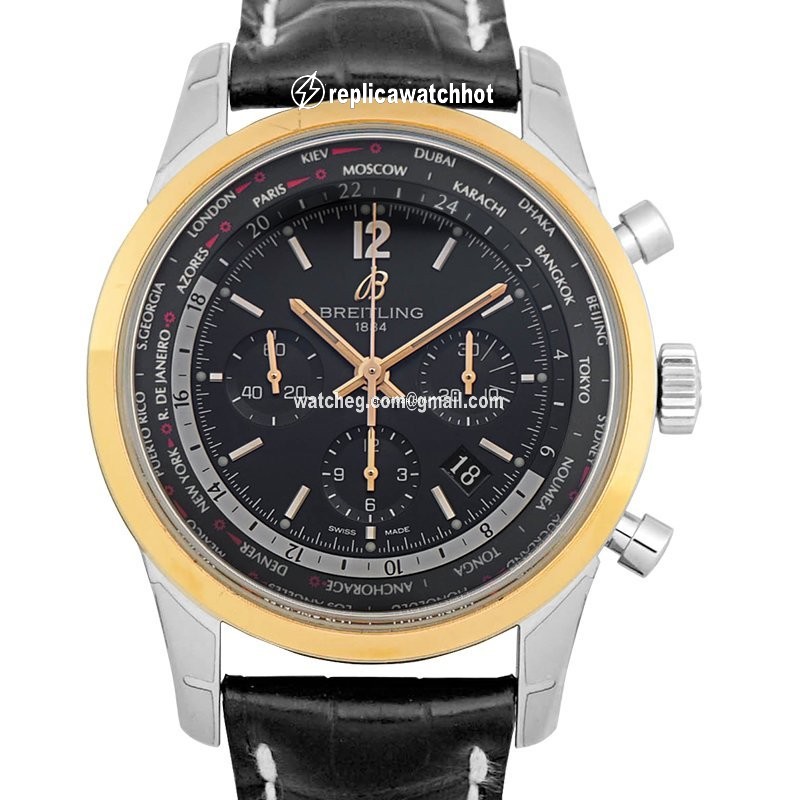 Breitling Transocean Chronograph Unitime Mens watch Unisex Automatic Steel UB0510U4 BC26 2