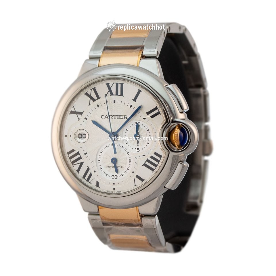 Cartier Ballon Bleu 44mm Mens watch Unisex Automatic Gold Steel W6920075 2