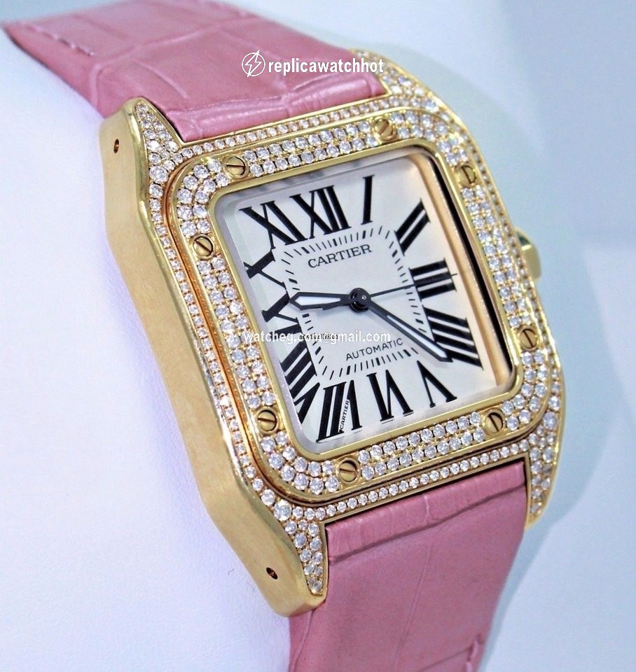 Cartier Santos 100 Womens watch Automatic Yellow gold WM502051 2880 2
