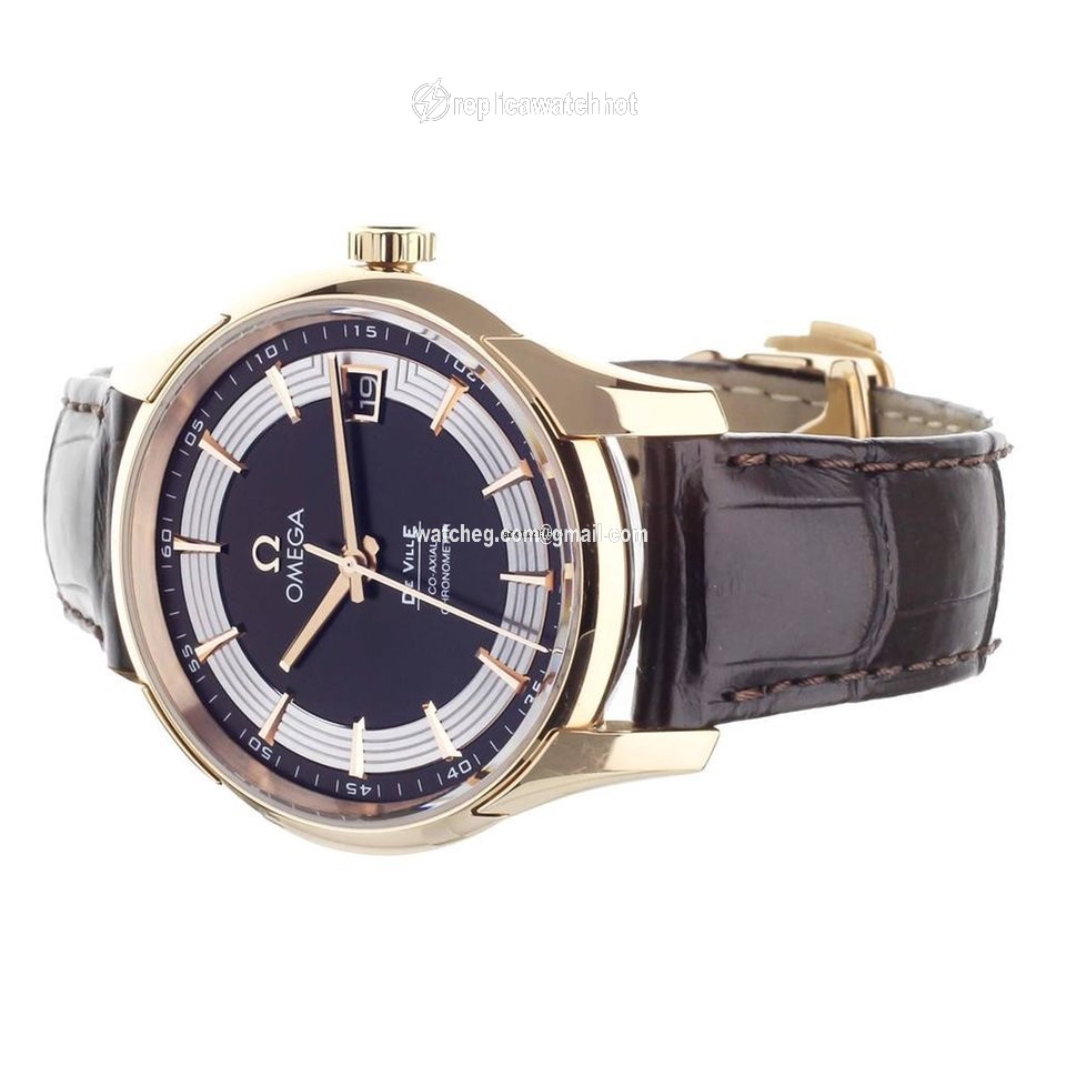 Omega De Ville Hour Vision Mens watch Unisex Automatic Rose gold O43163412113001 2