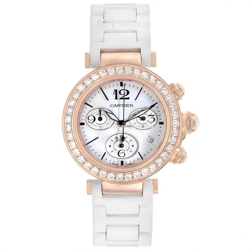 Cartier Pasha Seatimer Womens watch Quartz Rose gold WJ130004 2