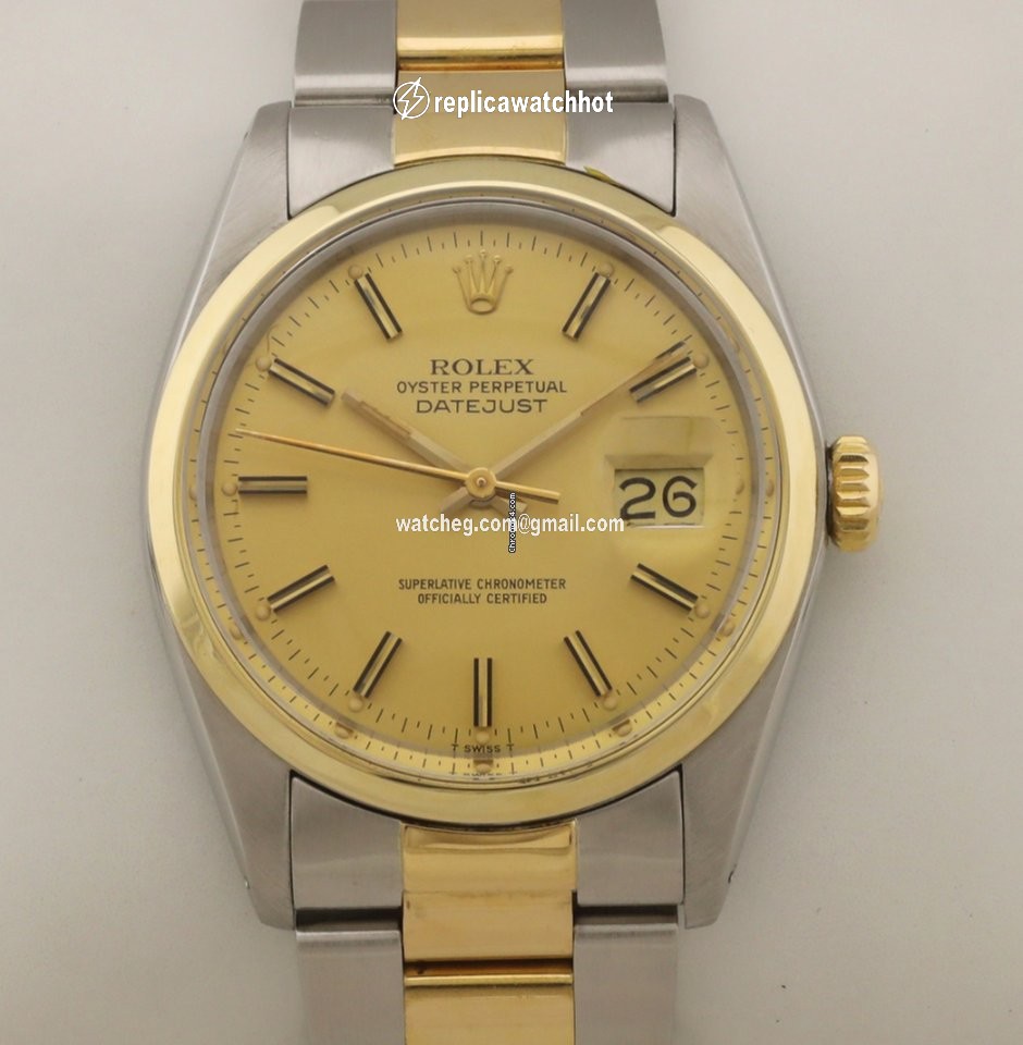Rolex Datejust 36 Mens watch Unisex Gold Steel Automatic 16003 2