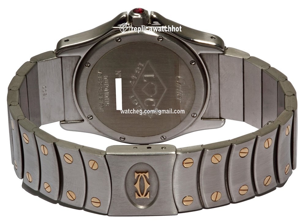 Cartier Santos Mens watch Unisex Automatic Gold Steel W20038R3 2