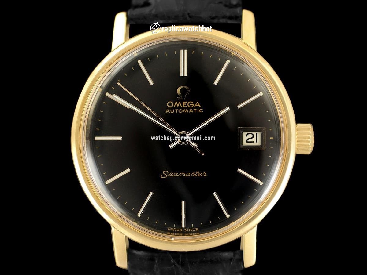 Omega Seamaster Mens watch Unisex Automatic Gold Steel 7736R 2