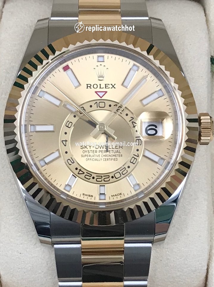 Rolex Sky-Dweller Mens watch Unisex Gold Steel Automatic 326933-0001 2