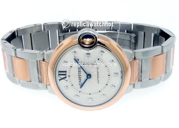 Cartier Ballon Bleu 36mm Womens watch Automatic Gold Steel W3BB0007 2