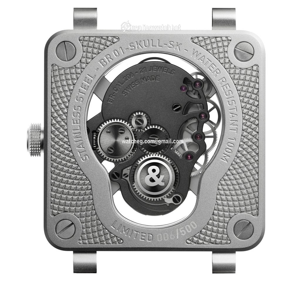 Bell & Ross BR 01 Mens watch Unisex Manual winding Steel BR01-SKULL-SK-FLD 2