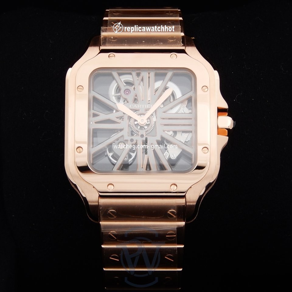 Cartier Santos Mens watch Unisex Manual winding Rose gold WHSA0008 2