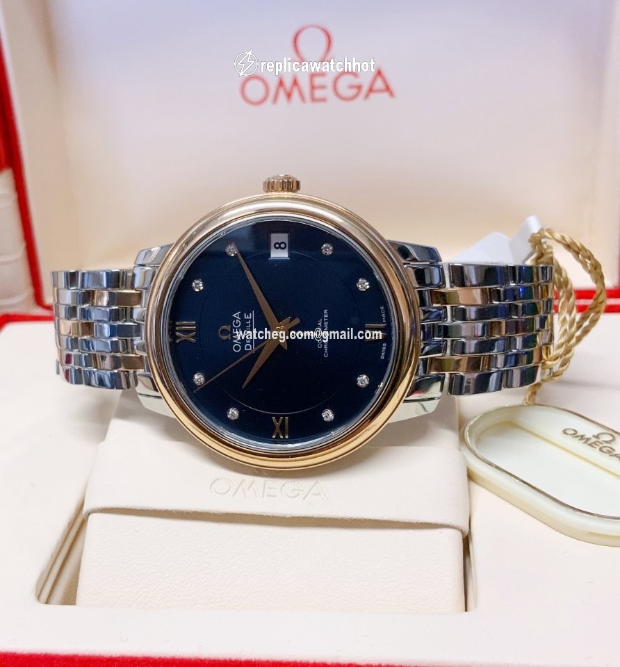 Omega De Ville Prestige Mens watch Unisex Automatic Gold Steel 424.20.33.20.53.001 2