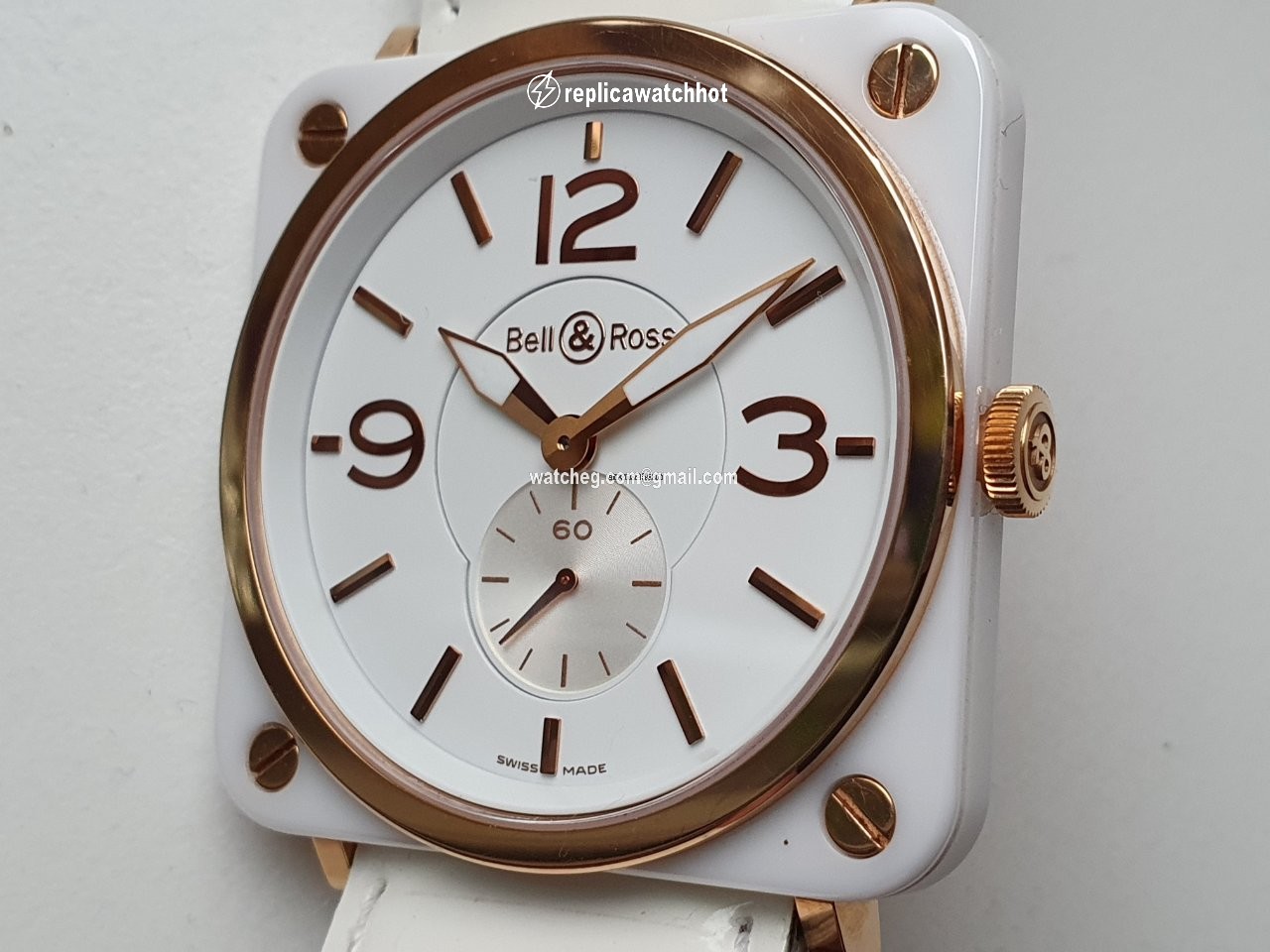 Bell & Ross BR S Mens watch Unisex Quartz Rose gold BRS-98-WCR 2