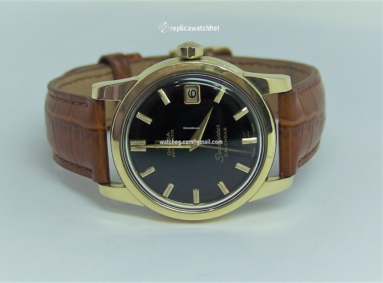 Omega Seamaster Mens watch Unisex Automatic Gold Steel 2849-2 2