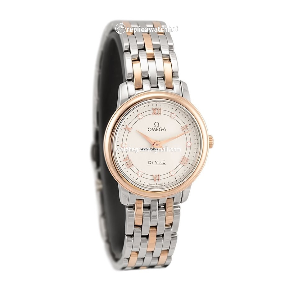 Omega De Ville Prestige Womens watch Quartz Gold Steel 424.20.27.60.52.003 2