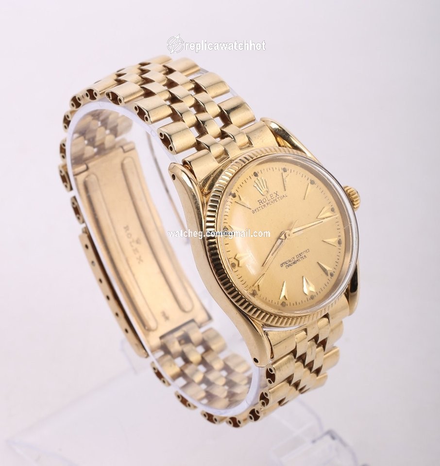 Rolex Oyster Perpetual 34 Mens watch Unisex Yellow gold Automatic 6593 2